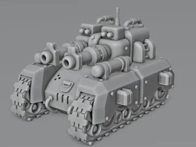 Stylized tank for 3d printing 3D print model
