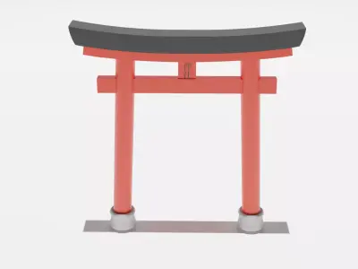Torii Low-poly 3D model Low-poly 3D model