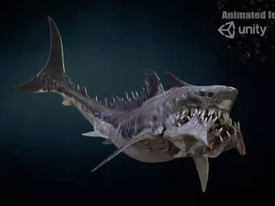 AlienShark 1 Low-poly 3D model