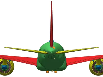 141111-8 Model kit Boeing 787-8 GEnx Up 3D print model