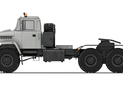 KrAZ 6446 truck tractor 2006 3D model