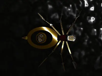 Clock spider Free low-poly 3D model