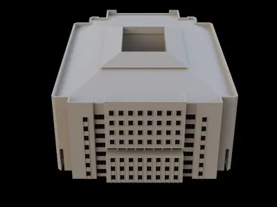 Building No1 Low-poly 3D model