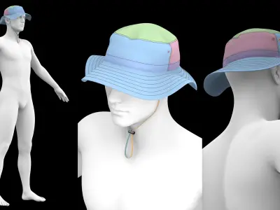 BASIC FISHING HAT genesis8 highpoly 3D model