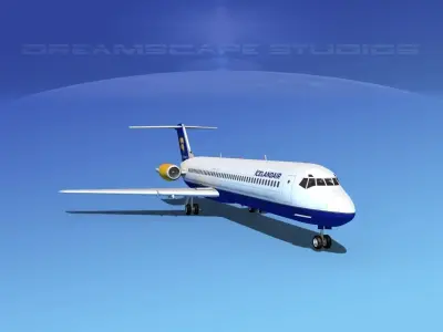Douglas DC-9-50 Iceland Air 3D model