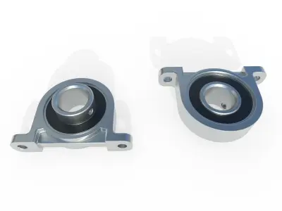 Flange Bearing 03 Low-poly 3D model
