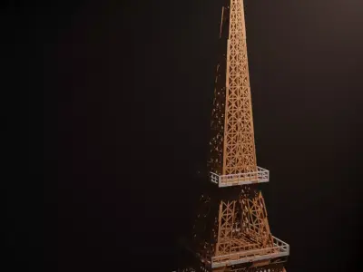 Eiffel Tower CNC Model 3D model