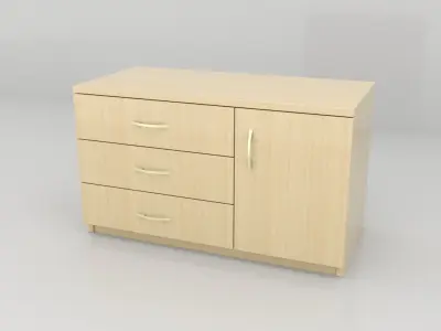 Chest of drawers Free low-poly 3D model