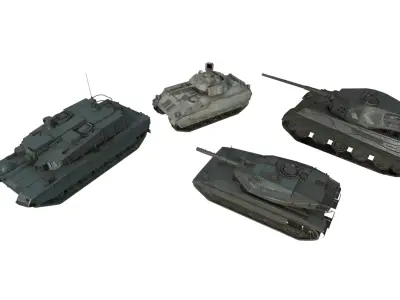 Military Vehicle Pack 05  Low-poly 3D model