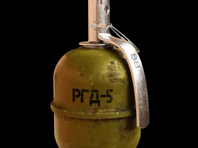 RGD-5 Hand Grenade Low-poly 3D model