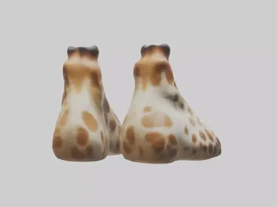 Giraffe Hooves Model Low-poly 3D model