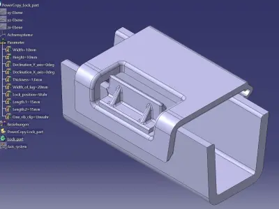 PowerCopy Lock Part 3D model