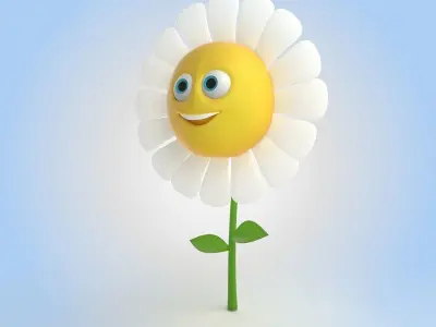 Daisy flower 3D model