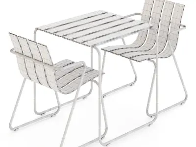 Mater Ocean Chair and Table 3D model