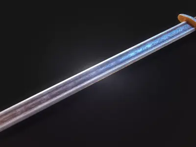 Viking Sword Free low-poly 3D model