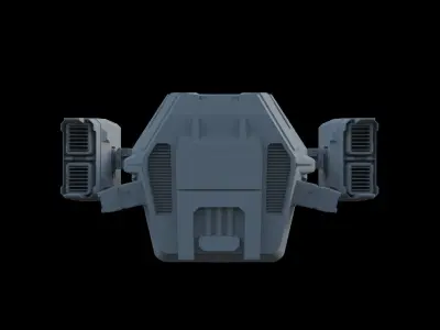 Sci-Fi Cargo Ship 3D model