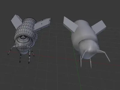 Free bee model- first attempt Free 3D model