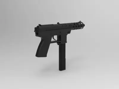 TEC-9 Semi-automatic pistol 3D model