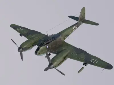 Me-410A1 luftwaffe bf fighter 3D model