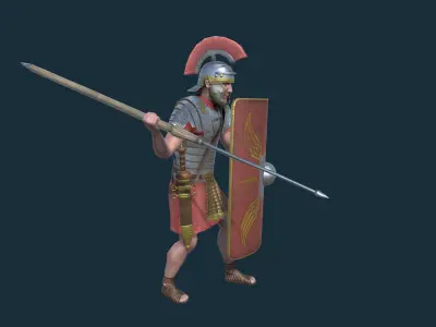 Septimus roman legionnaire Low-poly 3D model