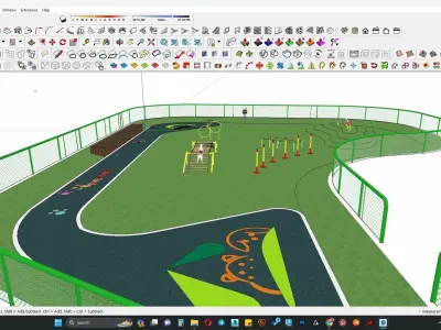 3D park for dogs 3D model