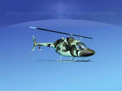 Bell OH-58B Pakistan Army 3D model