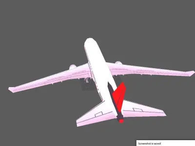 Jet aircraft Low-poly 3D model