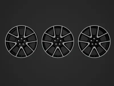 Range Rover 21in Wheels Low-poly 3D model