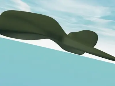 Spy Plane UAV 3D Exterior Design Low-poly 3D model