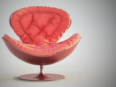 Armchair Giovannetti Jetsons  Red Free 3D model