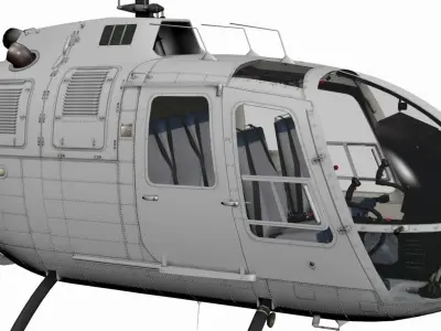 MBB BO-105 3D model purchase