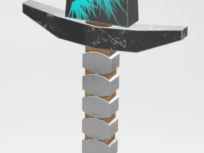 Frost-sword sword Free low-poly 3D model