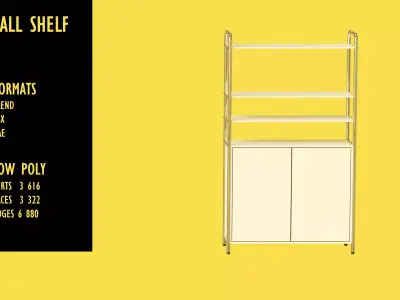 Chrome Tubular Shelves Free 3D model