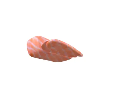 Salmon Sashimi v2 001 Low-poly 3D model