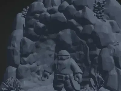 Aquarium Nativity Scene 3D Model Decorative Underwater Ornament Free 3D print model