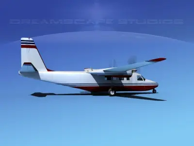 Rockwell Turbo Commander 690 V04 3D model