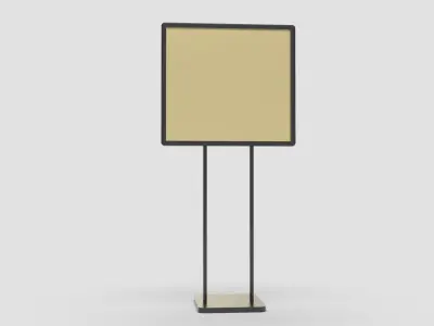 Style advertisement close to a urban street in city 3D model