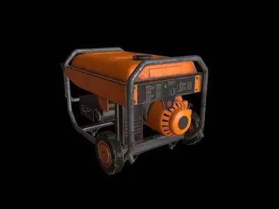 Portable Generator Low-poly 3D model