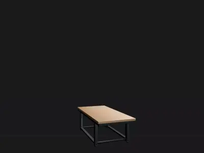 Industrial coffee table Free low-poly 3D model