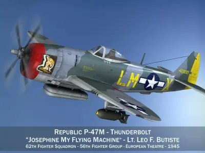 Republic P-47M Thunderbolt - Josephine 3D model