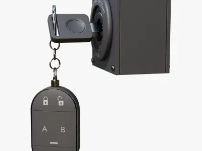 Car Ignition Key with Remote Control M1 3D model