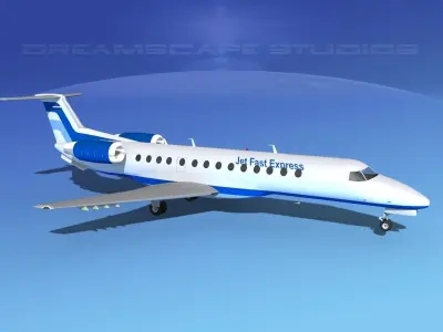 Embraer ERJ-135 Jet Fast 3D model