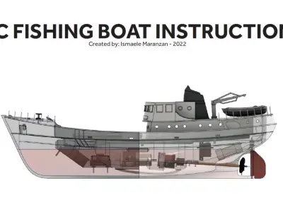 1 100 Fishing boat RC Model Ship Instructions 3D print model Free 3D print model