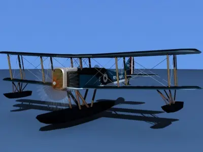 Airco DH-4 Royal Navy Seaplane 3D model