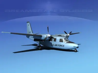 Aero Commander U-9 Air Force 3D model