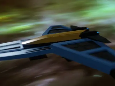 Sci Fi Spaceship Low-poly 3D model