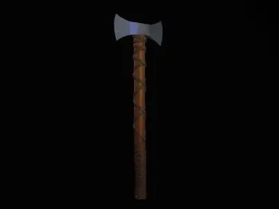 Short War Axe 02 Low-poly 3D model
