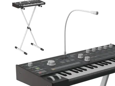 Performance Synthesizer on Adjustable Stand 3D model