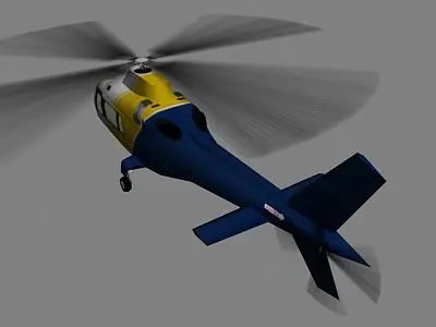 Agusta Helicopter V2 Low-poly 3D model