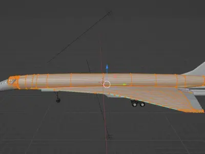 TU 144 dirty Configuration 3D model